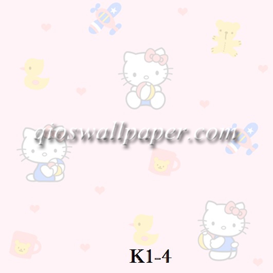 wallpaper dinding anak hello kitty